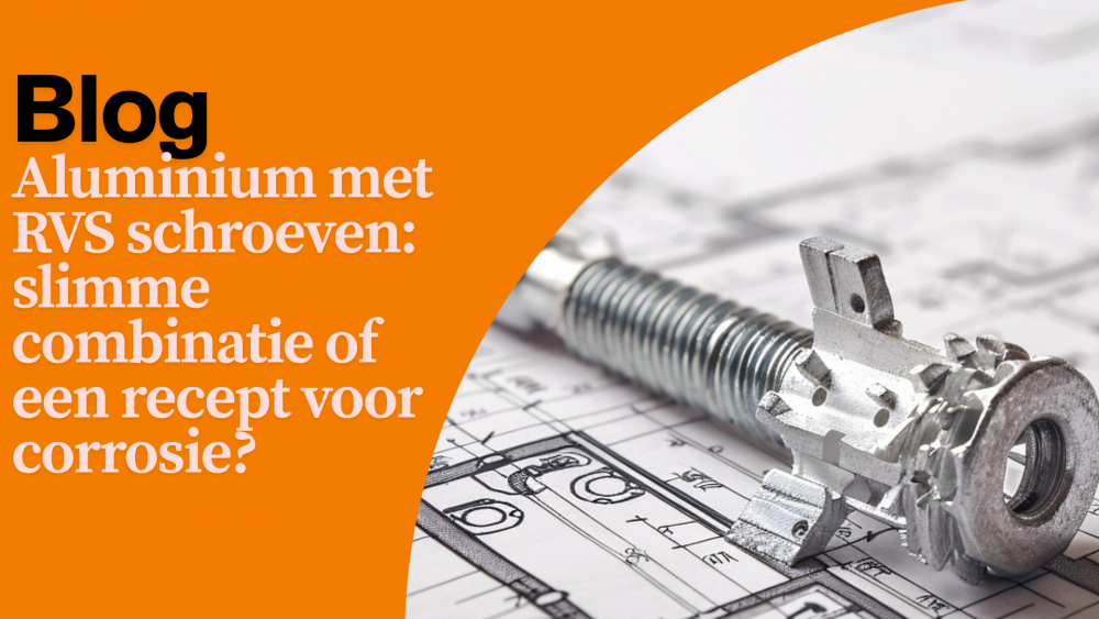 Aluminium met RVS schroeven