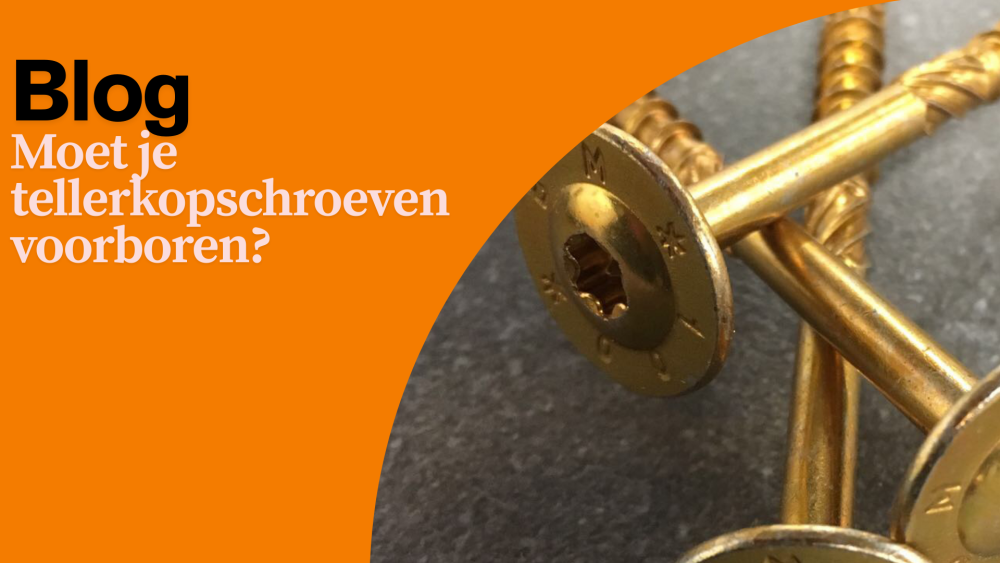 Tellerkopschroeven voorboren