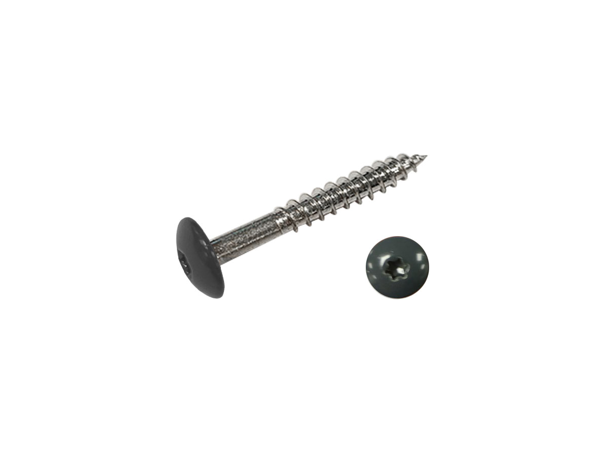 RVS HPL schroef, RAL 7016, 4.8x70mm (100 stuks)