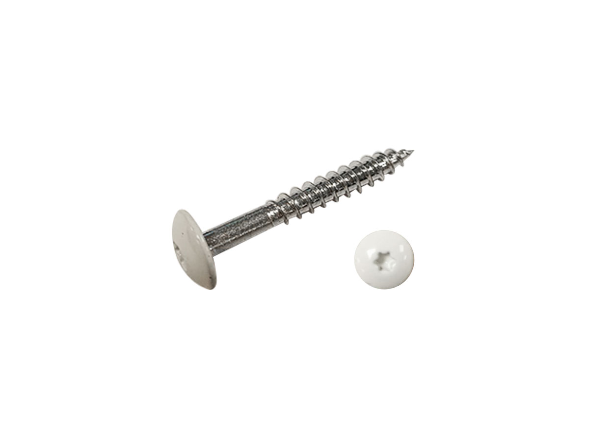 RVS HPL schroef, RAL 9010, 4.8x19mm (100 stuks)