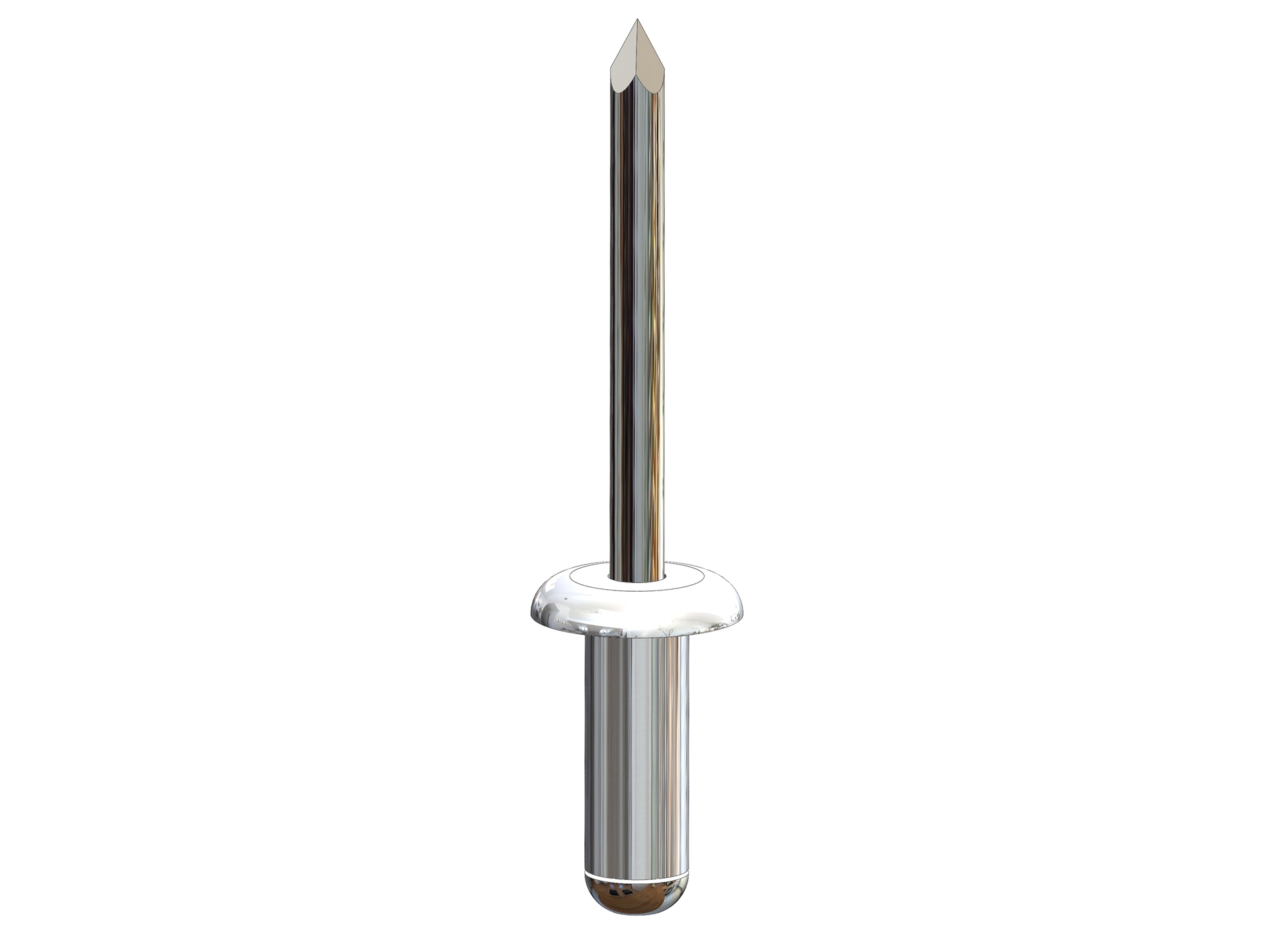 Aluminium/RVS blindklinknagel, Blank, 4.8x8mm (100 stuks)