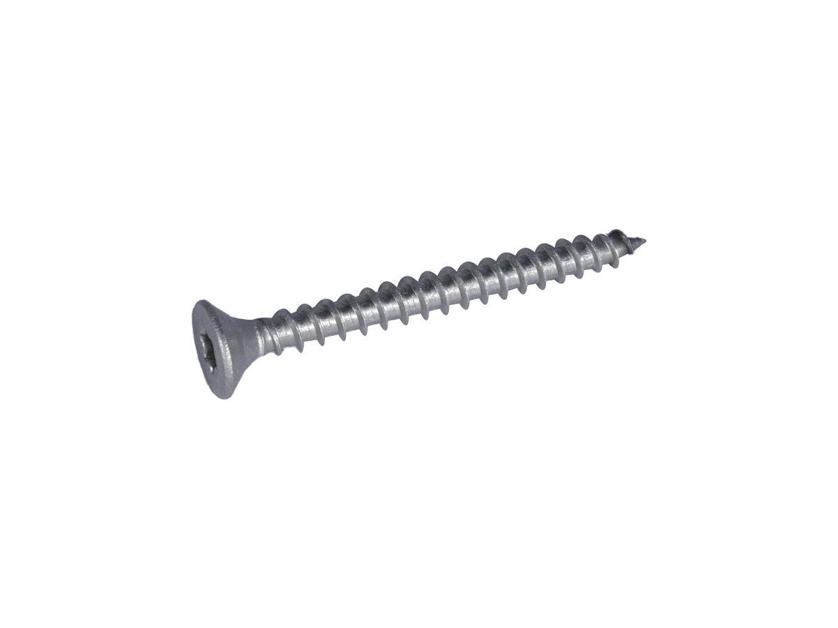 RVS spaanplaatschroef, Voldraad, TX25, 5.0x80mm (100 stuks)