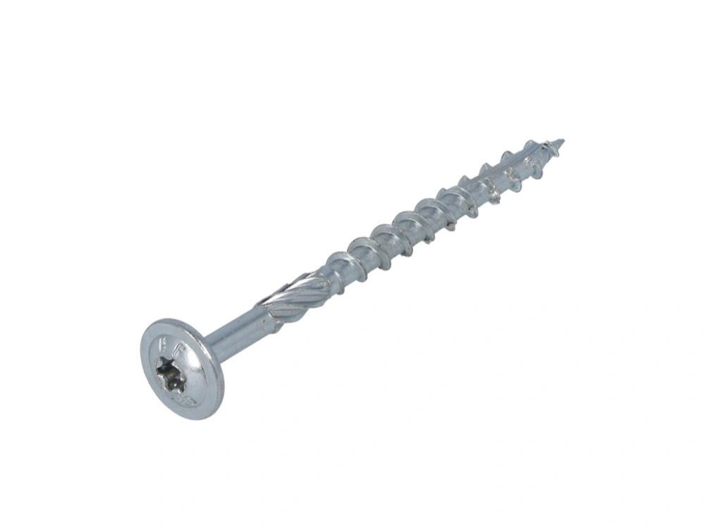 Proftec tellerkopschroef, verzinkt, Deeldraad, Torx 40, 8.0x120/80mm (50 stuks)